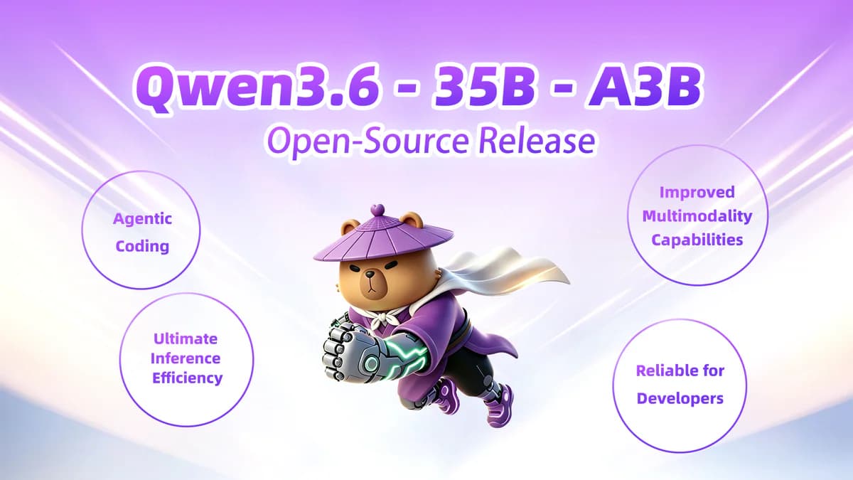 Qwen3.6-35B-A3B: Alibaba mở mã nguồn MoE 35B chỉ dùng 3B tham số, 262K context, chạy trên laptop