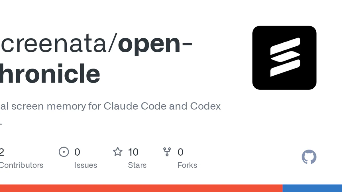 OpenChronicle: Local-First Memory Layer Cho Claude Code &amp; Codex CLI