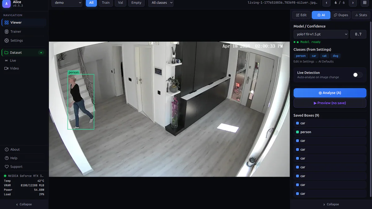 ALICE: Công cụ open-source quản lý dataset YOLO end-to-end cho camera cá nhân