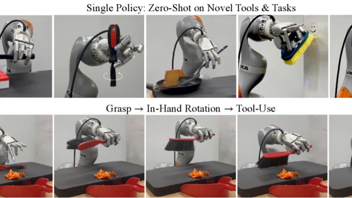 SimToolReal: Robot Stanford học dùng công cụ chưa từng thấy — không cần training riêng cho từng task