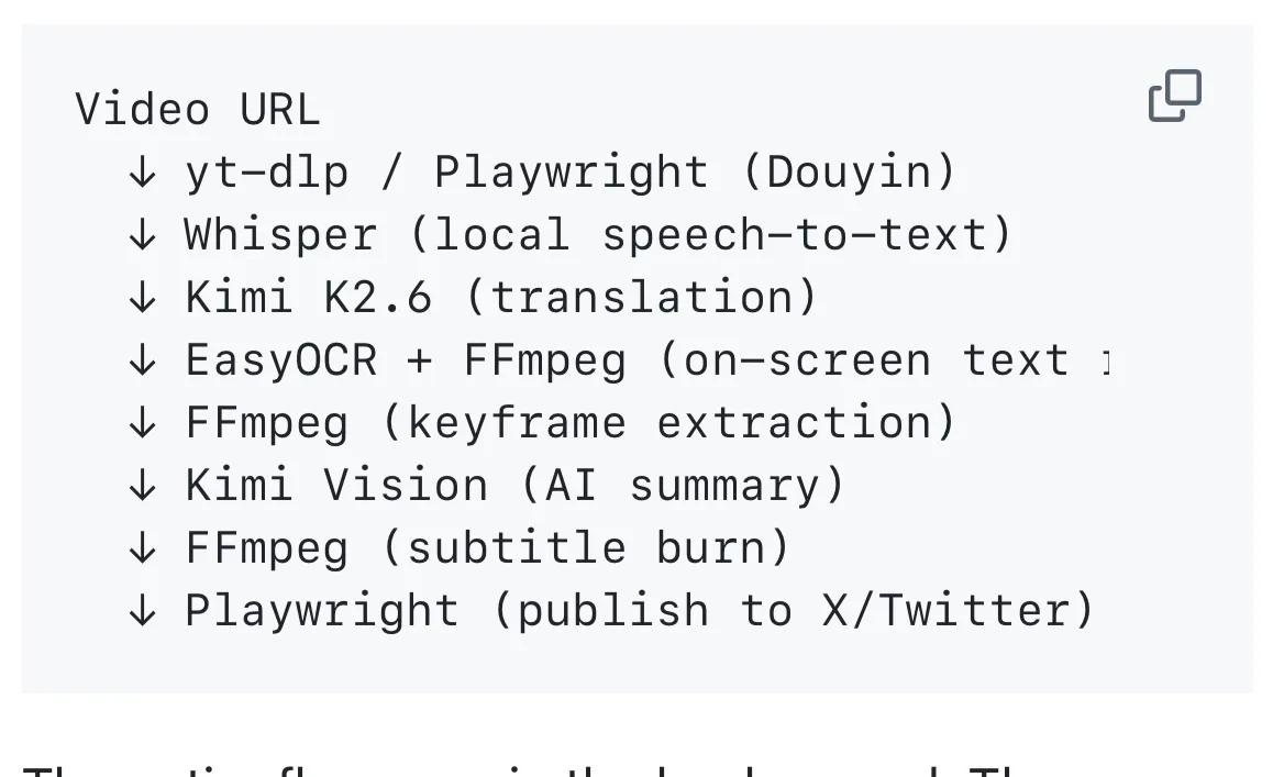 Hermes Video Agent: pipeline tự động "1 URL vào — clip dịch & đăng X ra", vừa open-source MIT