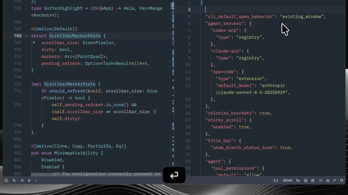 Zed vừa ship Code Lens: actions của language server giờ là nút bấm ngay trong code