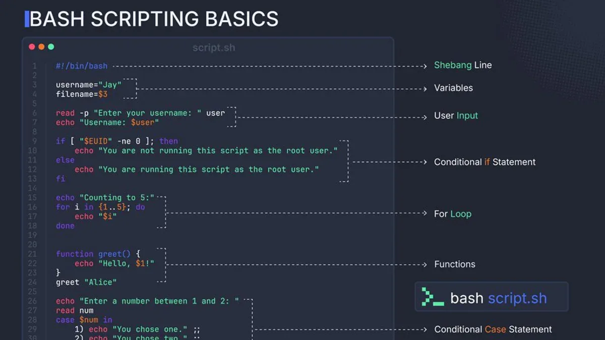 Bash Scripting Basics: 18 Khái Niệm Cốt Lõi Mọi Developer Cần Biết