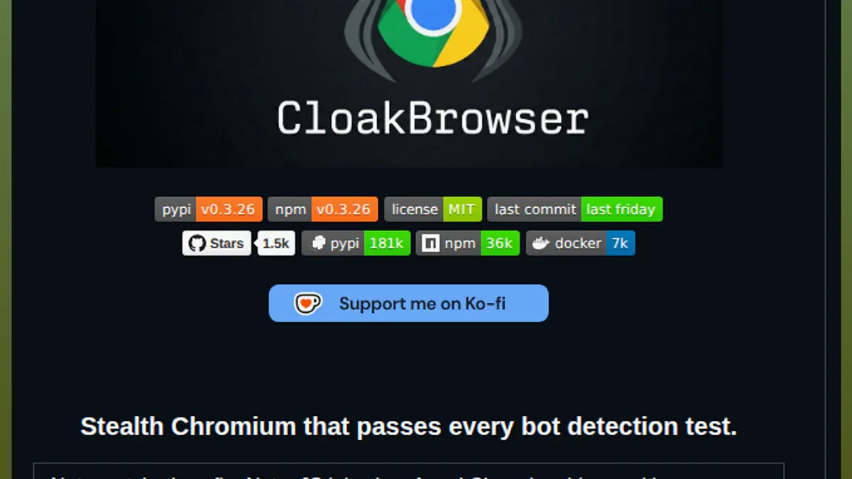 CloakBrowser: Chromium tàng hình patch C++ để qua mặt bot detection