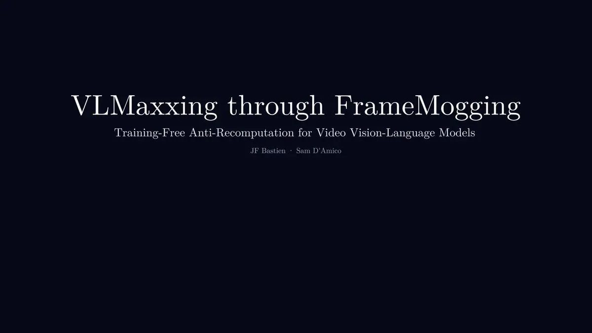 VLMaxxing: Dạy Video VLM Bỏ Qua Những Gì Không Thay Đổi - Không Cần Training
