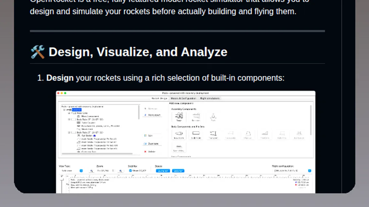OpenRocket: Phần mềm mô phỏng tên lửa mô hình miễn phí mà dân kỹ thuật nên biết