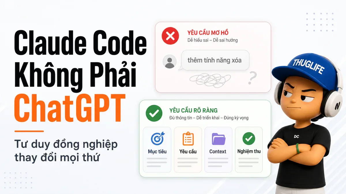 Claude Code không phải ChatGPT - P1: mindset đồng nghiệp 