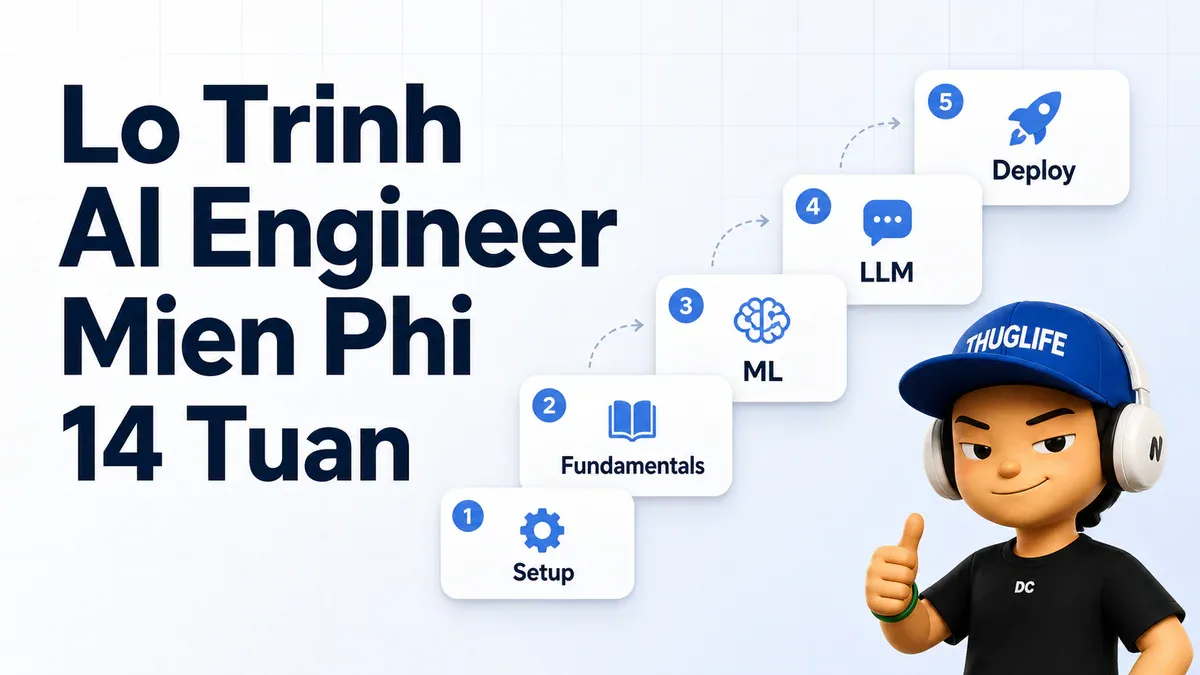 Lộ Trình AI Engineer Miễn Phí 14 Tuần - Phần 1: Từ Zero đến ML Foundations