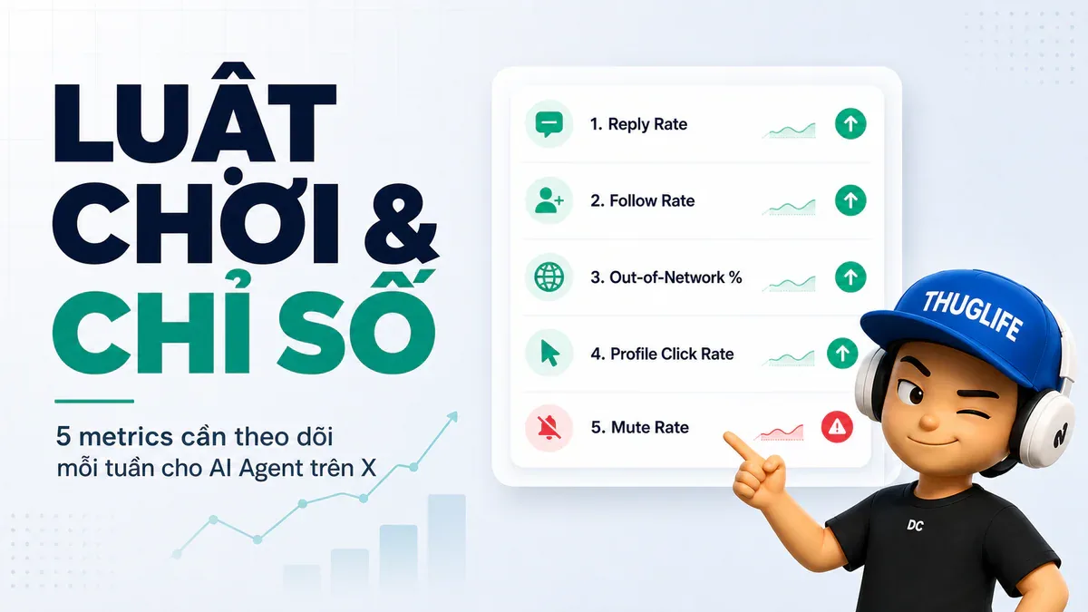 Quy tắc vận hành AI Agent trên X và 5 chỉ số cần theo dõi mỗi tuần