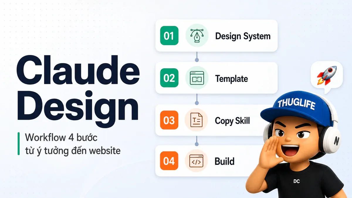 Claude Design: Workflow 4 Bước Từ Ý Tưởng Đến Website Trong 10 Phút