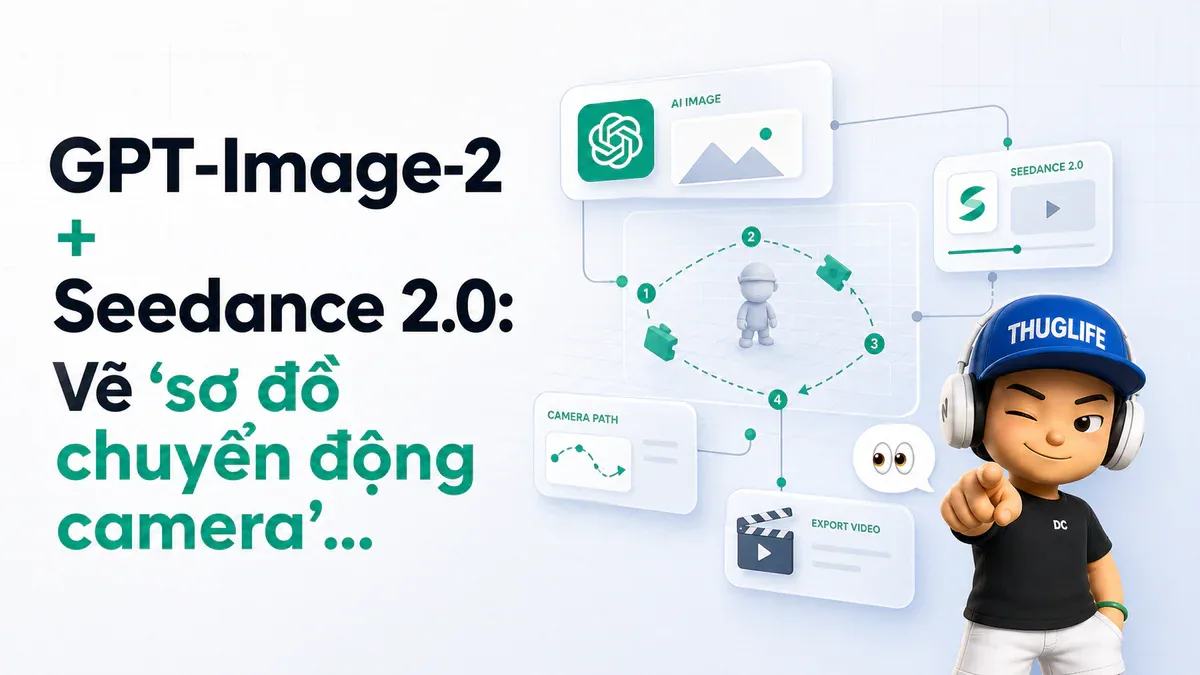 GPT-Image-2 + Seedance 2.0: Vẽ "sơ đồ chuyển động camera" để điều khiển video AI