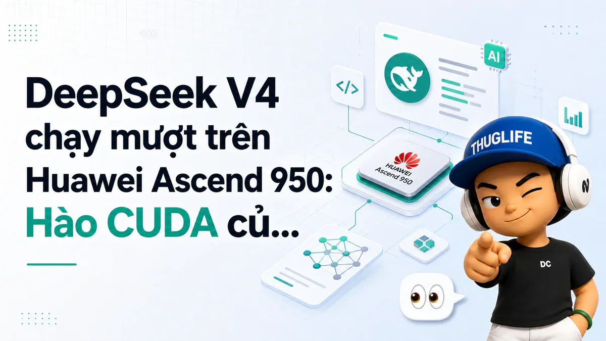DeepSeek V4 chạy mượt trên Huawei Ascend 950: Hào CUDA của Nvidia chính thức nứt