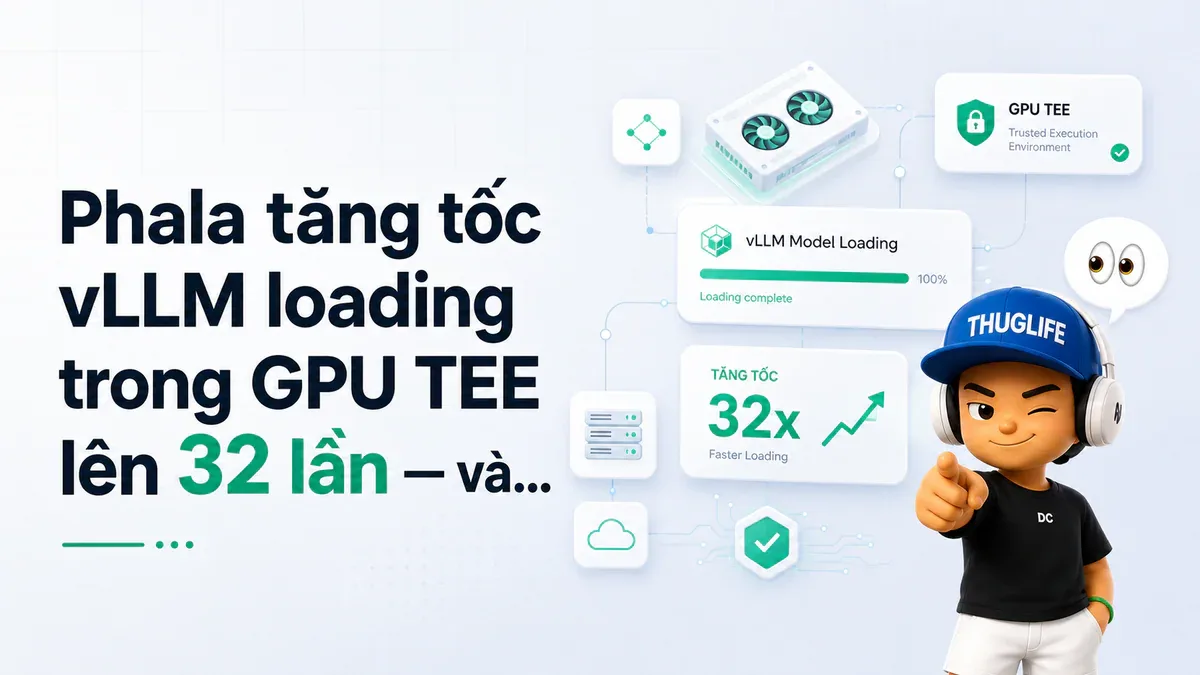 Phala tăng tốc vLLM loading trong GPU TEE lên 32 lần — và vì sao đây là mảnh ghép cuối cho confidential AI