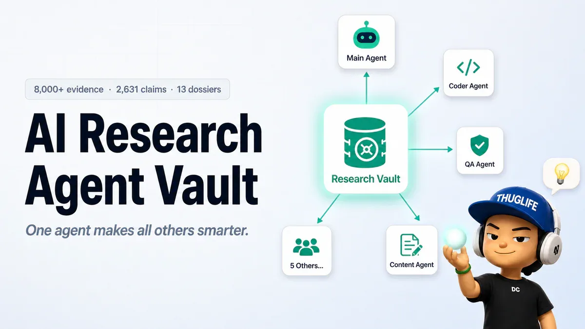 1 Research Agent, 5 Agent Thông Minh Hơn: Kiến Trúc Vault Bằng Chứng Cho Hệ Thống AI