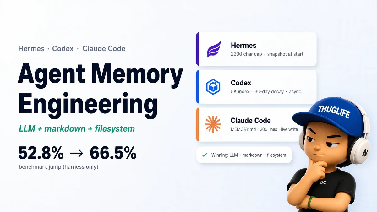 Agent Memory Engineering: Tại sao memory không thể copy giữa Claude Code, Codex và Hermes