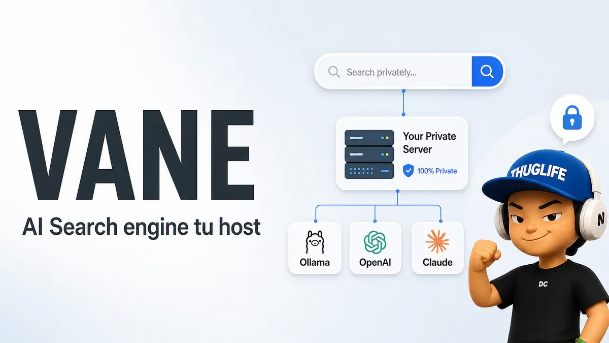 Vane: AI answering engine tự host, hậu duệ của Perplexica