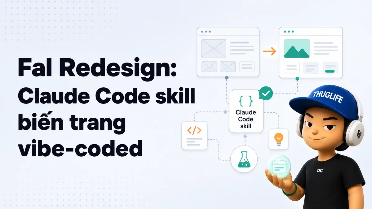 Fal Redesign: Claude Code skill biến trang vibe-coded thành thiết kế đẳng cấp