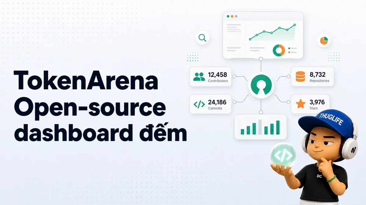 TokenArena: Open-source dashboard đếm token AI CLI, self-host bằng Docker