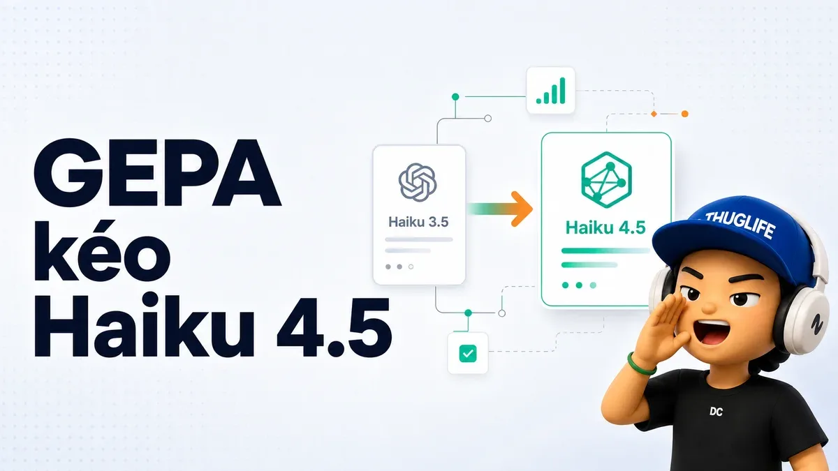 GEPA kéo Haiku 4.5 từ 65% lên 85% pass rate — tune CLAUDE.md tự động, không đổi model