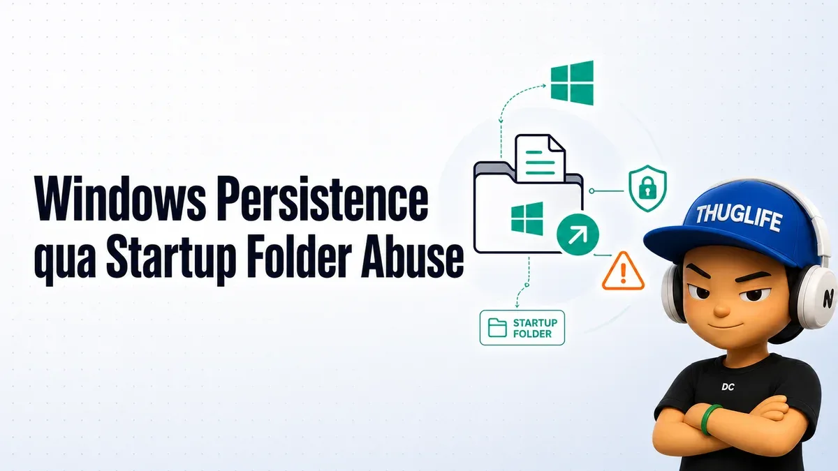 Windows Persistence qua Startup Folder Abuse: Chiêu Thầm Lặng mà 54 Nhóm APT Vẫn Đang Dùng