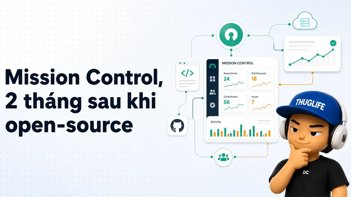 Mission Control, 2 tháng sau khi open-source: 4.2k sao, 726 fork, và v2.0 với MCP ký Ed25519