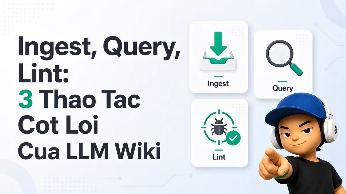 LLM Wiki - P2: Ba Thao Tác Cốt Lõi và Claude Code Skill