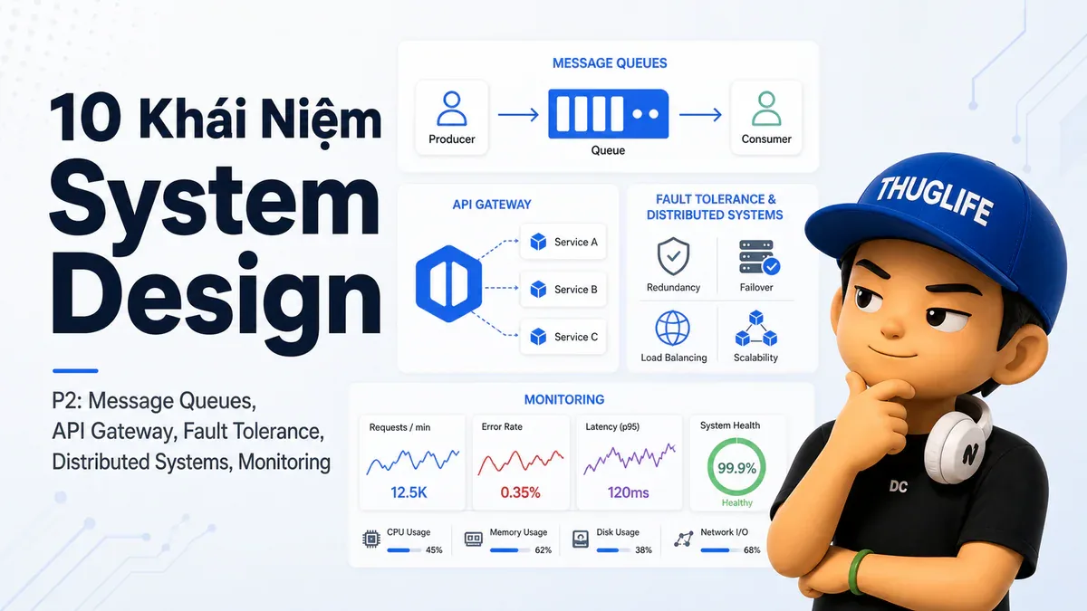 10 Khái Niệm System Design Mọi Developer Cần Nắm - P2: Giao Tiếp, Fault Tolerance và Observability