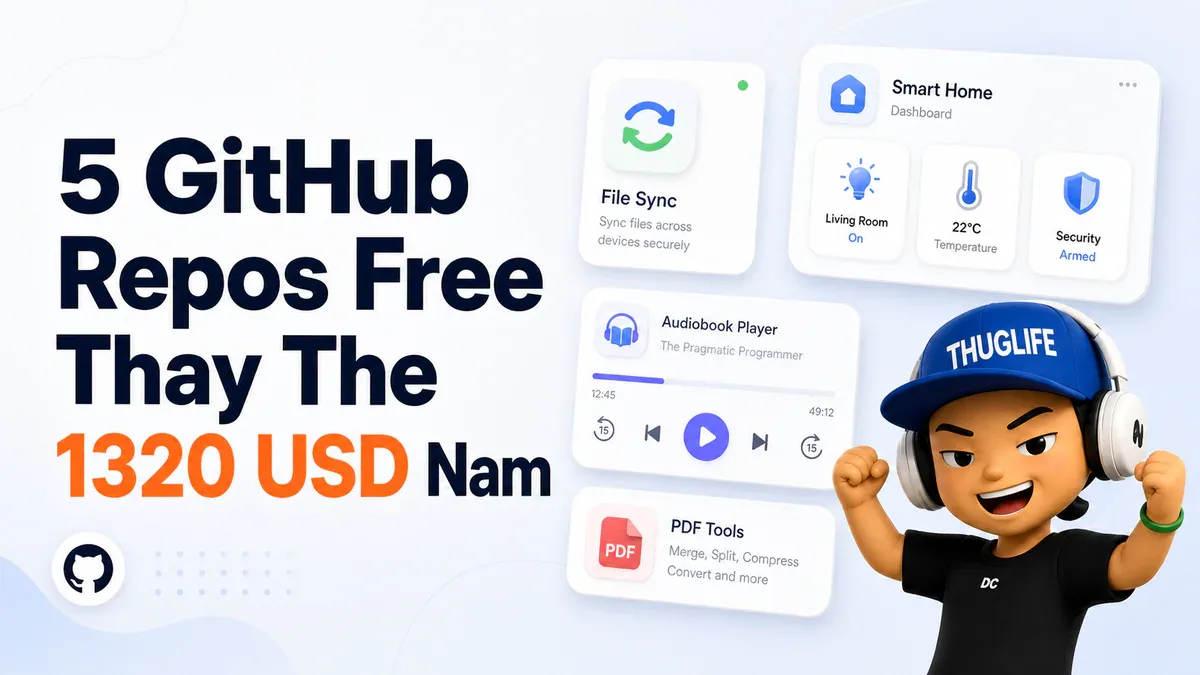 10 GitHub Repos Tiết Kiệm $2,280/Năm - P2: Đồng bộ, Nhà Thông Minh và Tiện ích Hàng Ngày