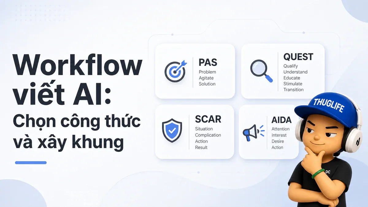 Workflow viết AI từ A đến Z - P1: Chọn công thức và xây khung xương