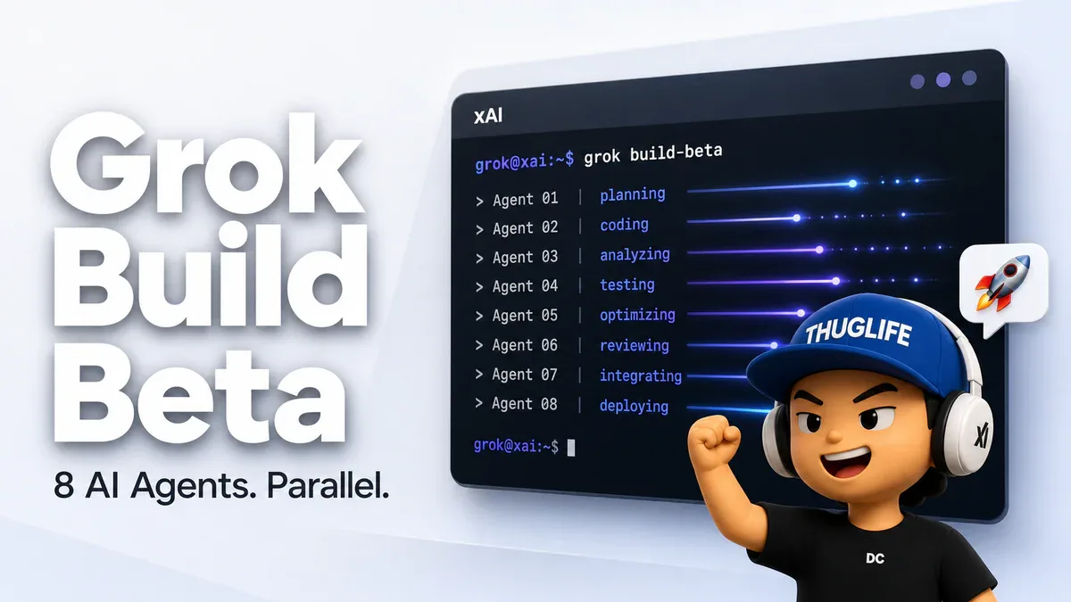 xAI ra mắt Grok Build Beta: 8 AI Agent chạy song song trong terminal của bạn