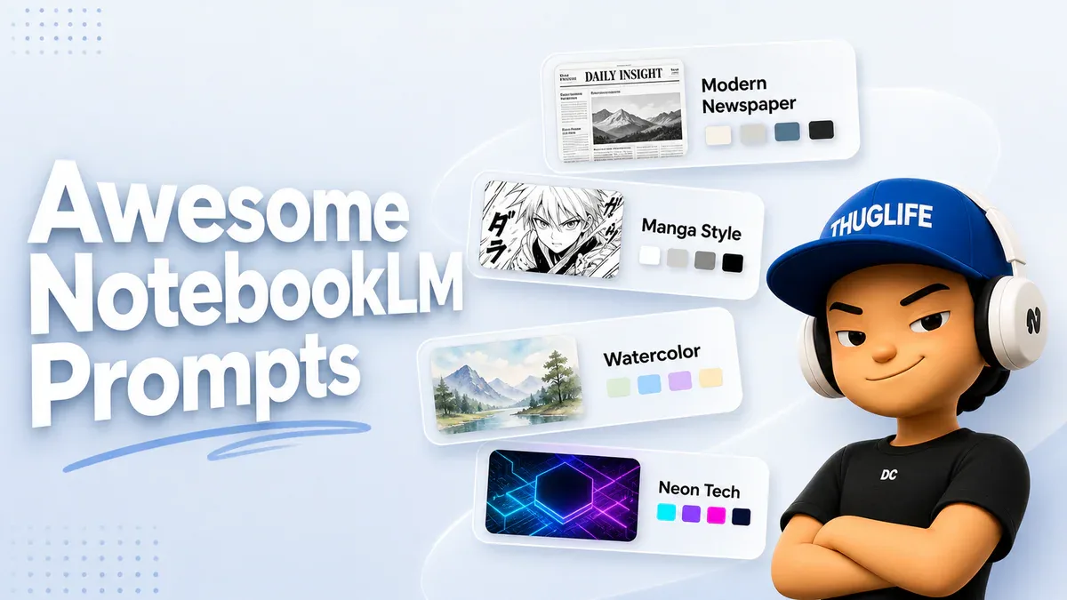 Awesome NotebookLM Prompts: Bộ sưu tập prompt slide đỉnh nhất từ creative underground