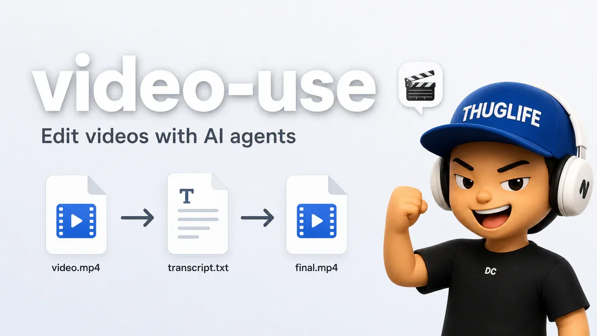 video-use: Chỉnh sửa video bằng AI agent - không cần timeline thủ công