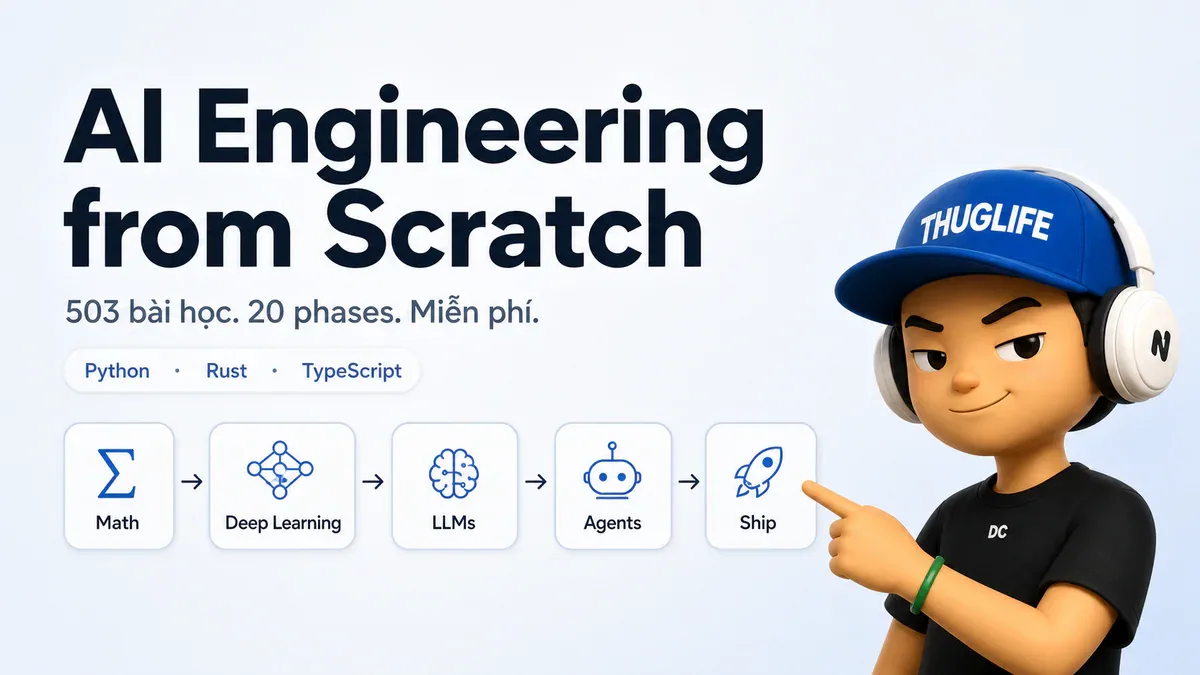 AI Engineering from Scratch - Curriculum mã nguồn mở để hiểu AI thật sự, không phải chỉ gọi API