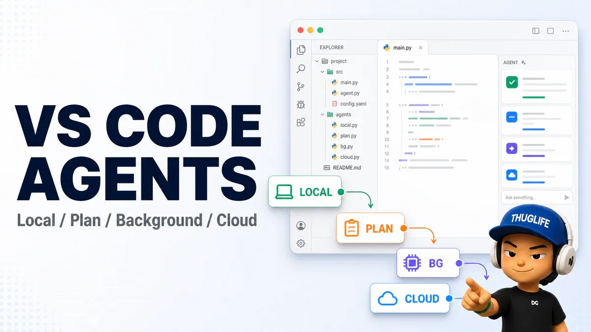 VS Code Agents Tutorial: Bốn loại agent Microsoft muốn bạn dùng
