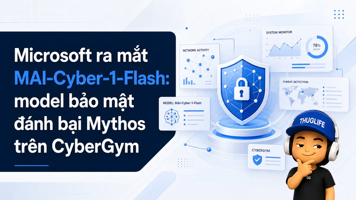 Microsoft ra mắt MAI-Cyber-1-Flash: Mô hình bảo mật 5B tham số đánh bại Mythos trên CyberGym với chi phí chỉ bằng một nửa
