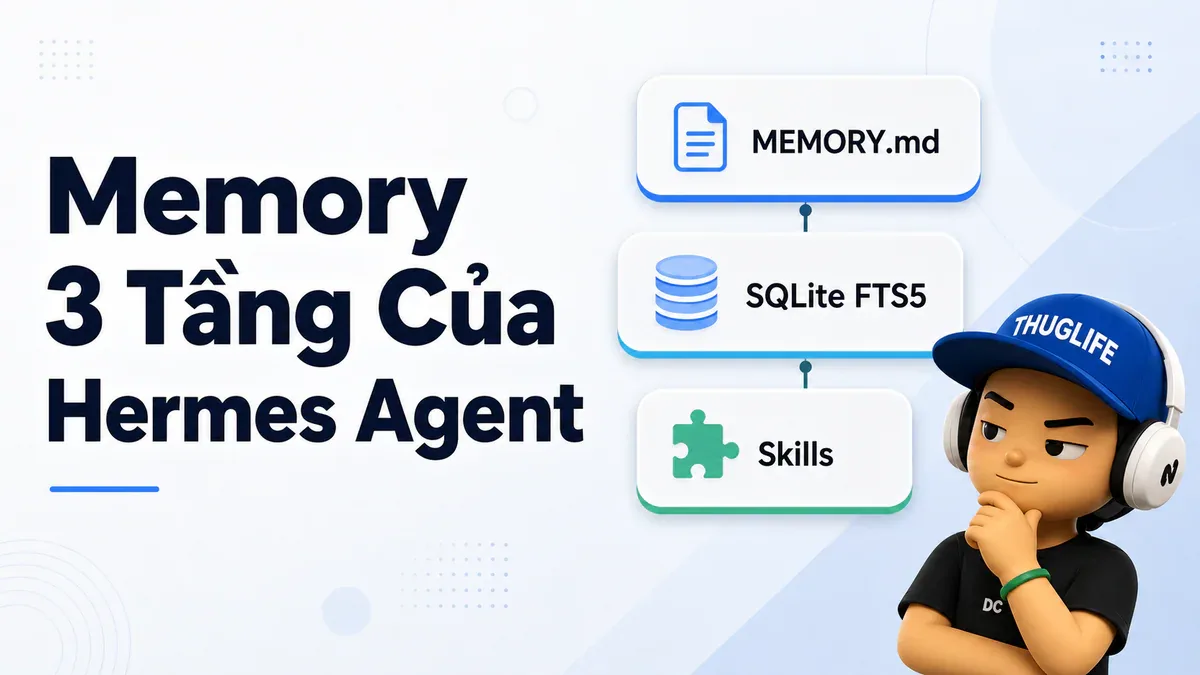 Hệ thống Memory 3 tầng của Hermes Agent - Cách agent nhớ mọi thứ qua các session