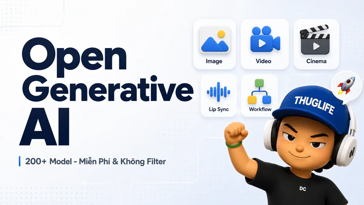 Open Generative AI: Studio Tạo Ảnh & Video Miễn Phí Với 200+ Model, Không Filter