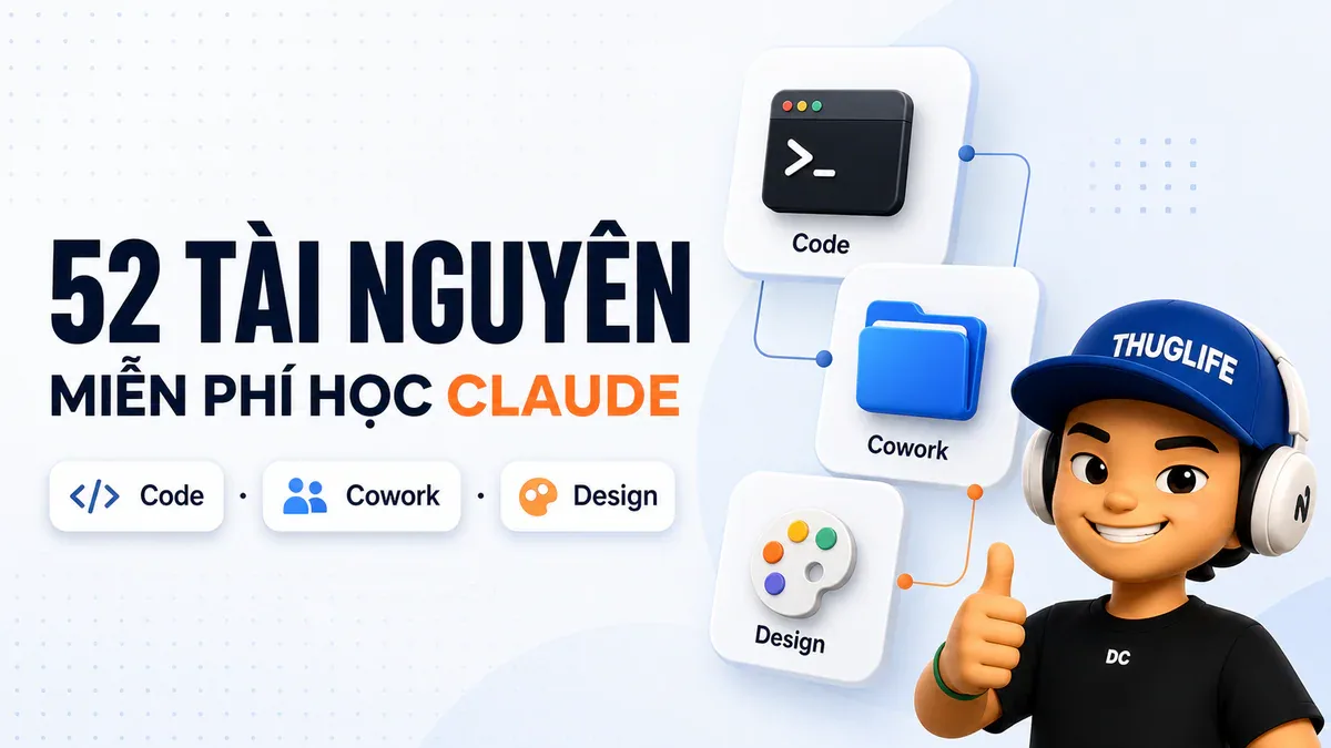 52 Tài Nguyên Miễn Phí Để Thành Thạo Claude Code, Cowork và Design năm 2026