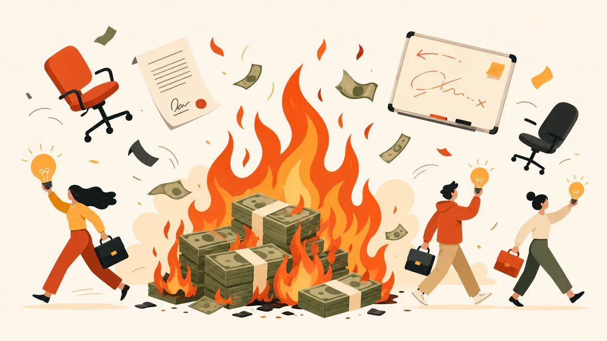 Startup era - burning money on hiring, office space, and training