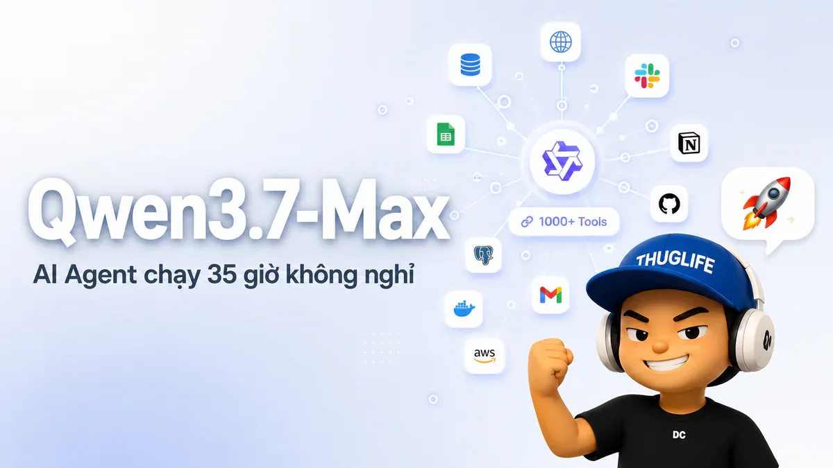 Qwen3.7-Max ra mắt: AI Agent chạy 35 giờ không nghỉ, bước tiến mới từ Alibaba