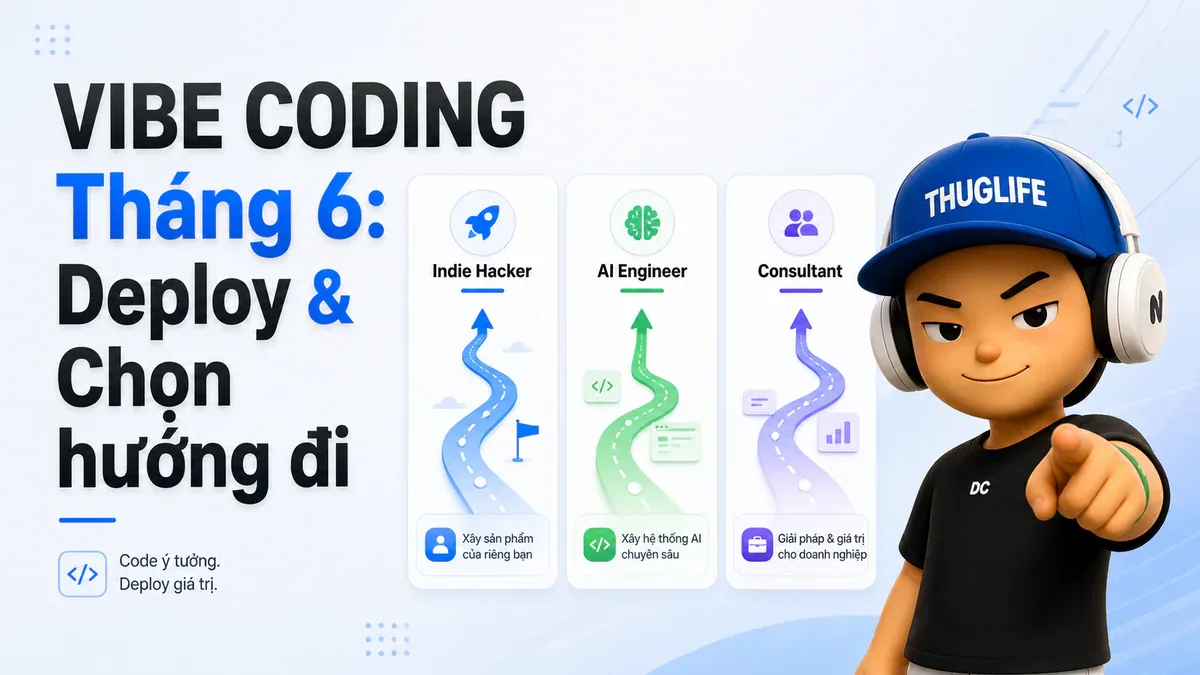 Lộ trình Vibe Coding 6 tháng - P6: Deploy chuyên nghiệp và chọn hướng đi