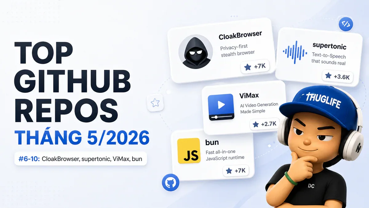 10 GitHub Repo Tăng Trưởng Nhanh Nhất Tuần 23/5/2026 - P2: On-Device AI, Browser Automation và bun