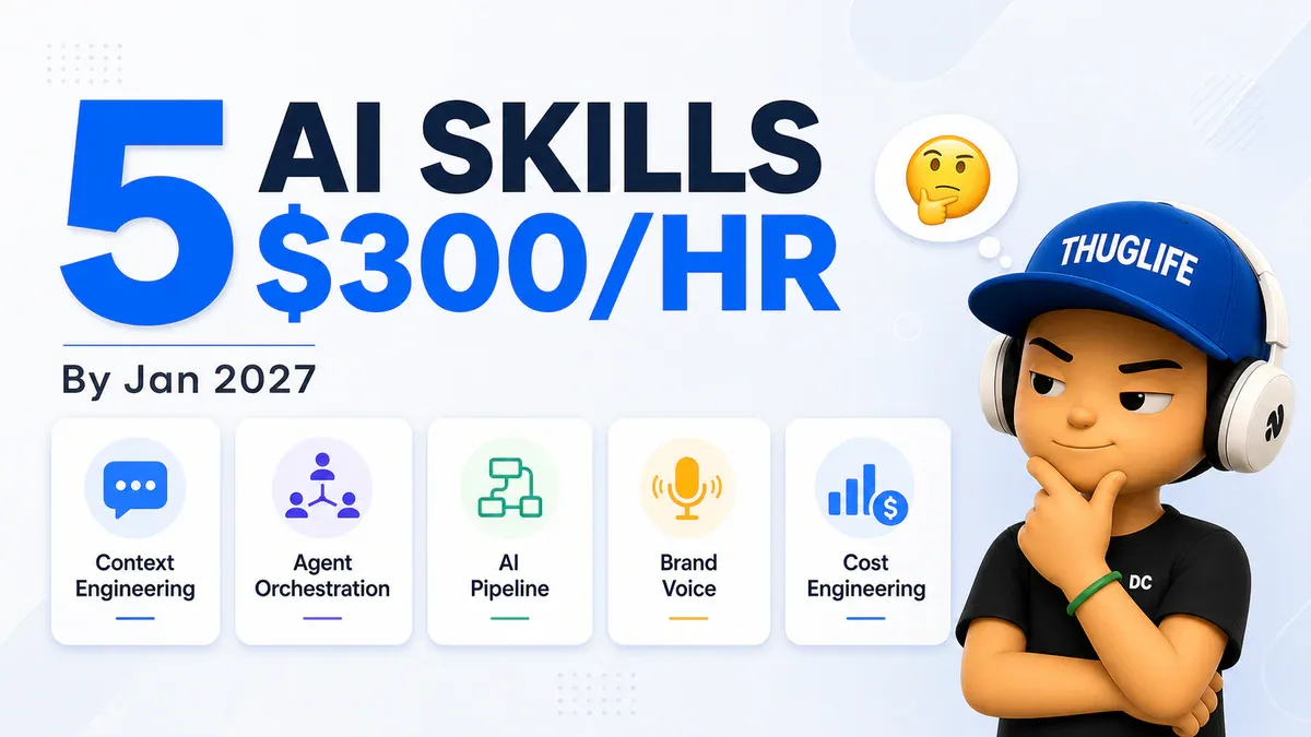 5 Kỹ Năng AI Sắp Đạt Mức $300/Giờ Vào Đầu 2027 - Còn 8 Tháng Để Học