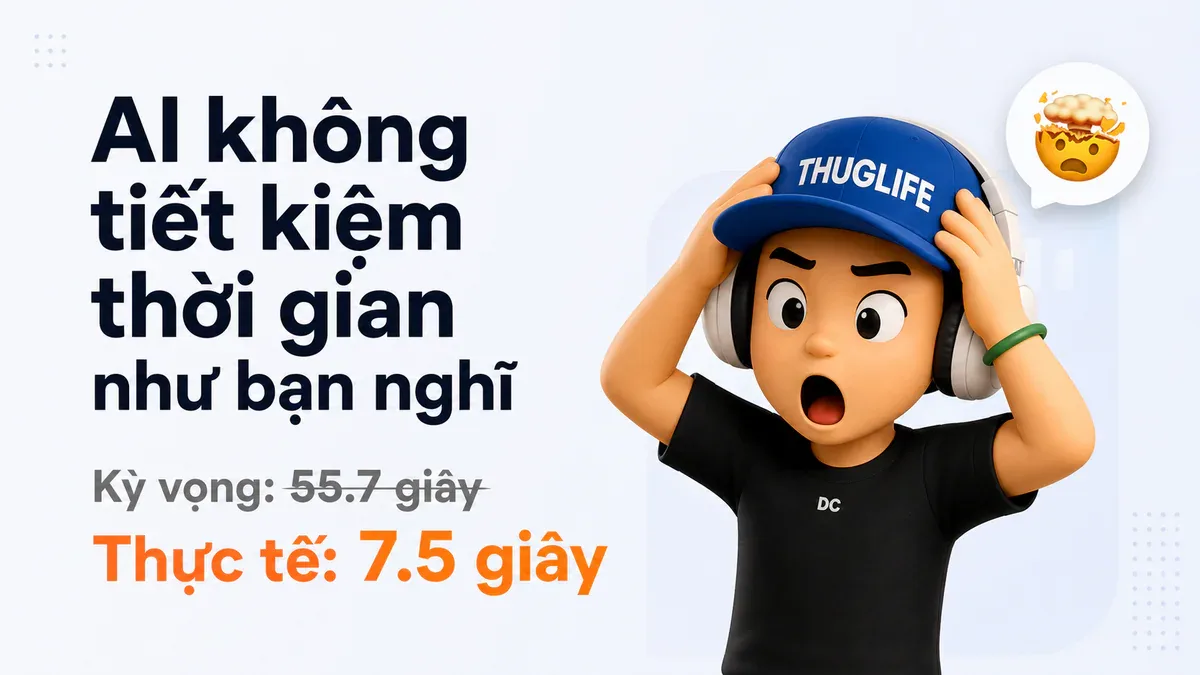 AI không tiết kiệm thời gian như bạn nghĩ - Và nghiên cứu 2.691 người chứng minh điều đó