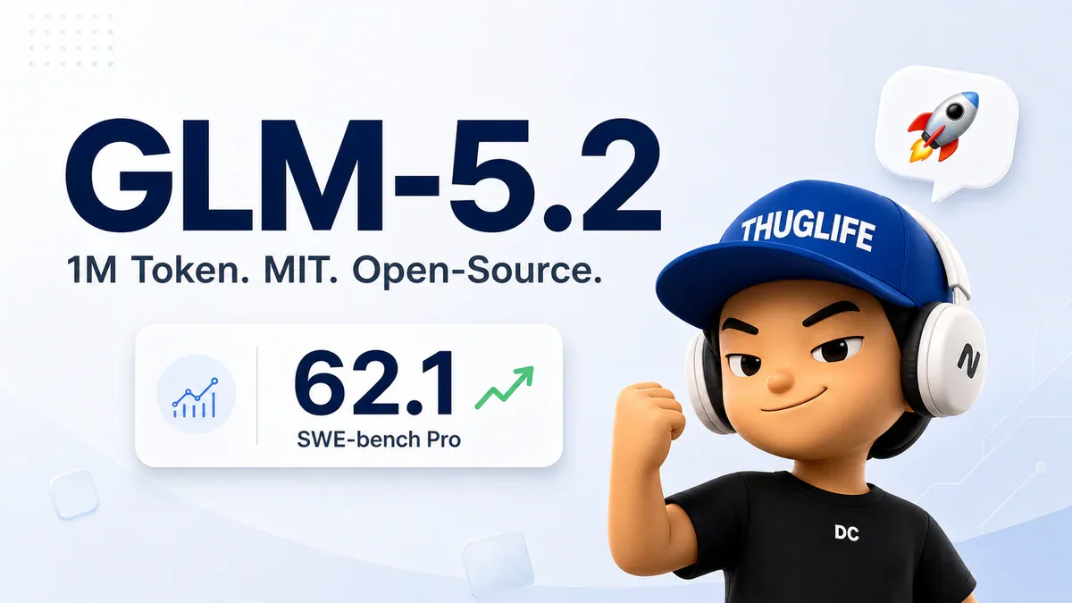 GLM-5.2: Model open-source 1 triệu token dẫn đầu SWE-bench Pro, rẻ hơn GPT-5.5 sáu lần
