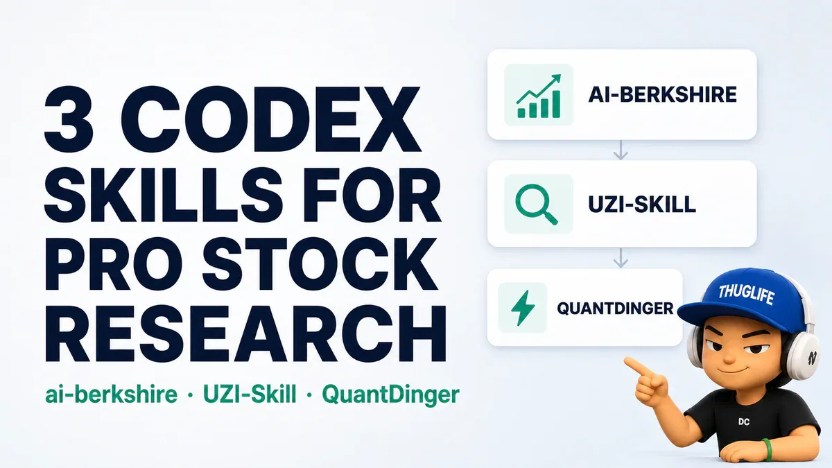 3 Codex Skills biến AI thành đội nghiên cứu đầu tư chứng khoán chuyên nghiệp